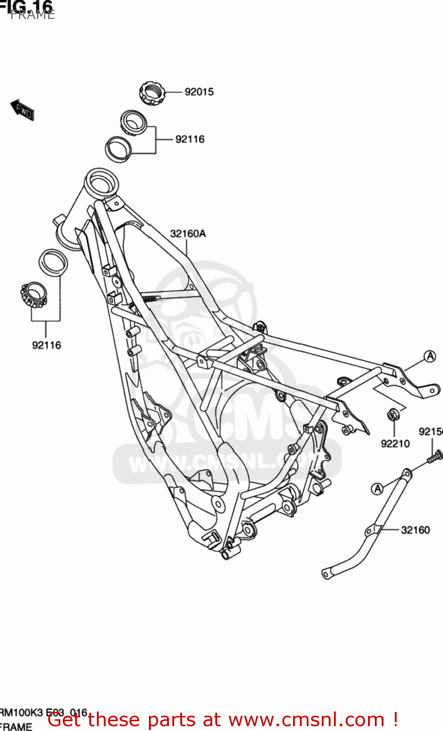 FRAME RM100 2003 (K3) USA (E03)