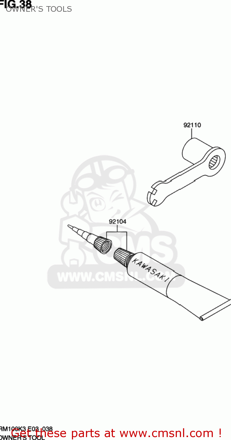 OWNER'S TOOLS RM100 2003 (K3) USA (E03)
