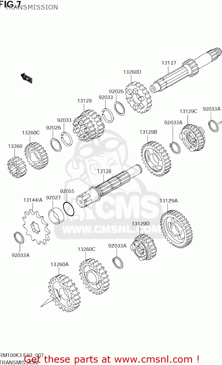 TRANSMISSION RM100 2003 (K3) USA (E03)
