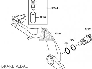 BRAKE PEDAL - RM100 2003 (K3) USA (E03)