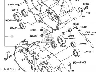 CRANKCASE - RM100 2003 (K3) USA (E03)