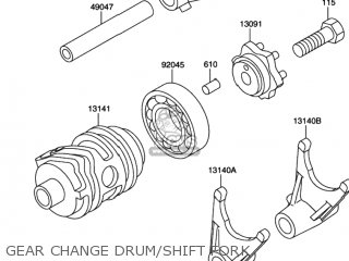 GEAR CHANGE DRUM/SHIFT FORK - RM100 2003 (K3) USA (E03)