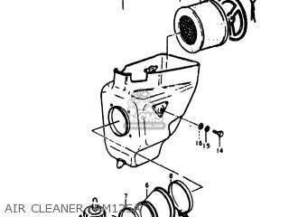 Suzuki RM125 1975 (M) USA (E03) parts lists and schematics