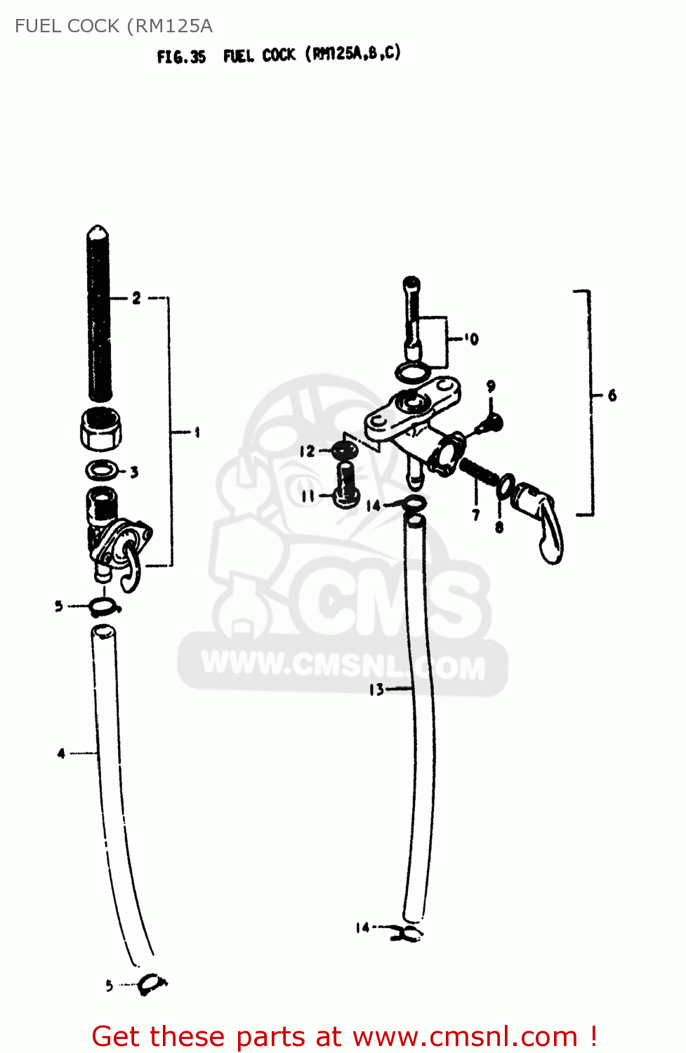 FUEL COCK (RM125A RM125 1975 (M) USA (E03)