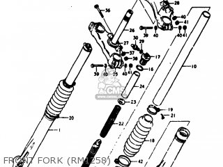 FRONT FORK (RM1258) - RM125 1975 (M) USA (E03)