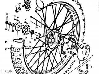 FRONT WHEEL (RM125B - RM125 1975 (M) USA (E03)
