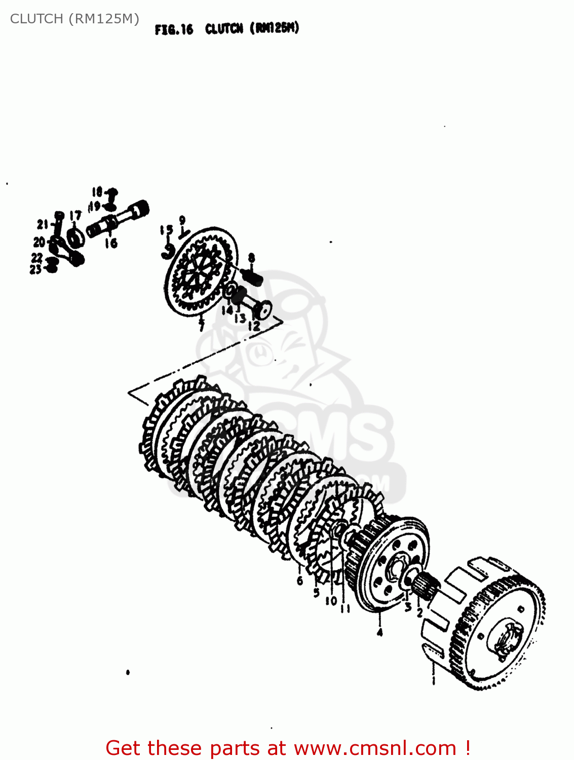 CLUTCH (RM125M) RM125 1976 (A) USA (E03)