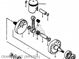 CRANKSHAFT (RM125A) - RM125 1976 (A) USA (E03)