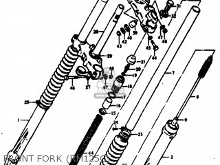 FRONT FORK (RM125C) - RM125 1976 (A) USA (E03)