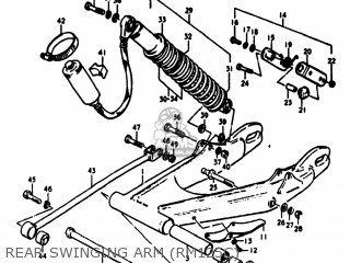 REAR SWINGING ARM (RM125C) - RM125 1976 (A) USA (E03)