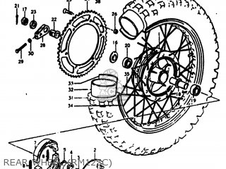 REAR WHEEL (RM125C) - RM125 1976 (A) USA (E03)