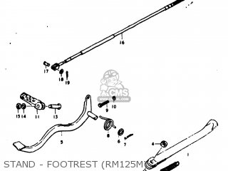 STAND - FOOTREST (RM125M) - RM125 1976 (A) USA (E03)