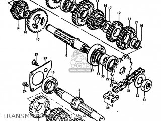 TRANSMISSION (RM125A - RM125 1976 (A) USA (E03)