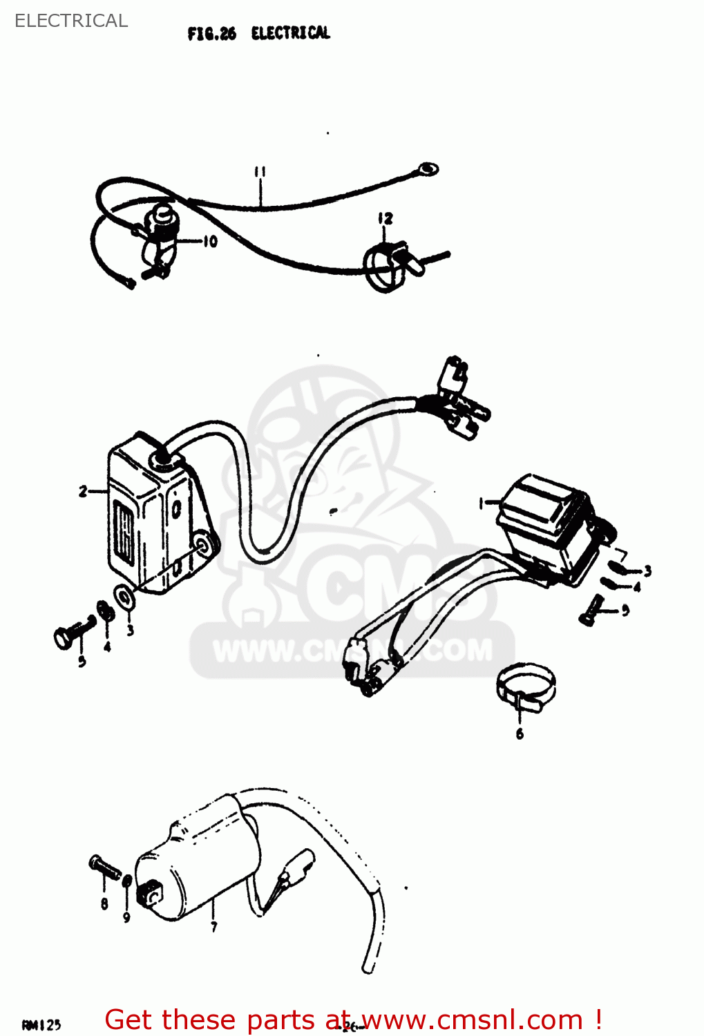 ELECTRICAL RM125 1977 (B) USA (E03)