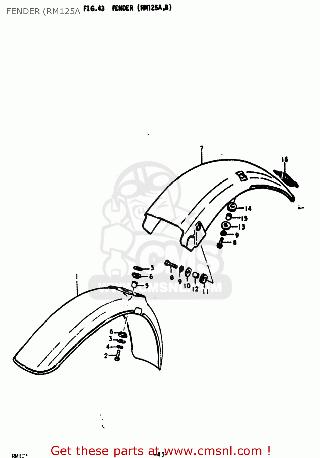 FENDER (RM125A RM125 1977 (B) USA (E03)