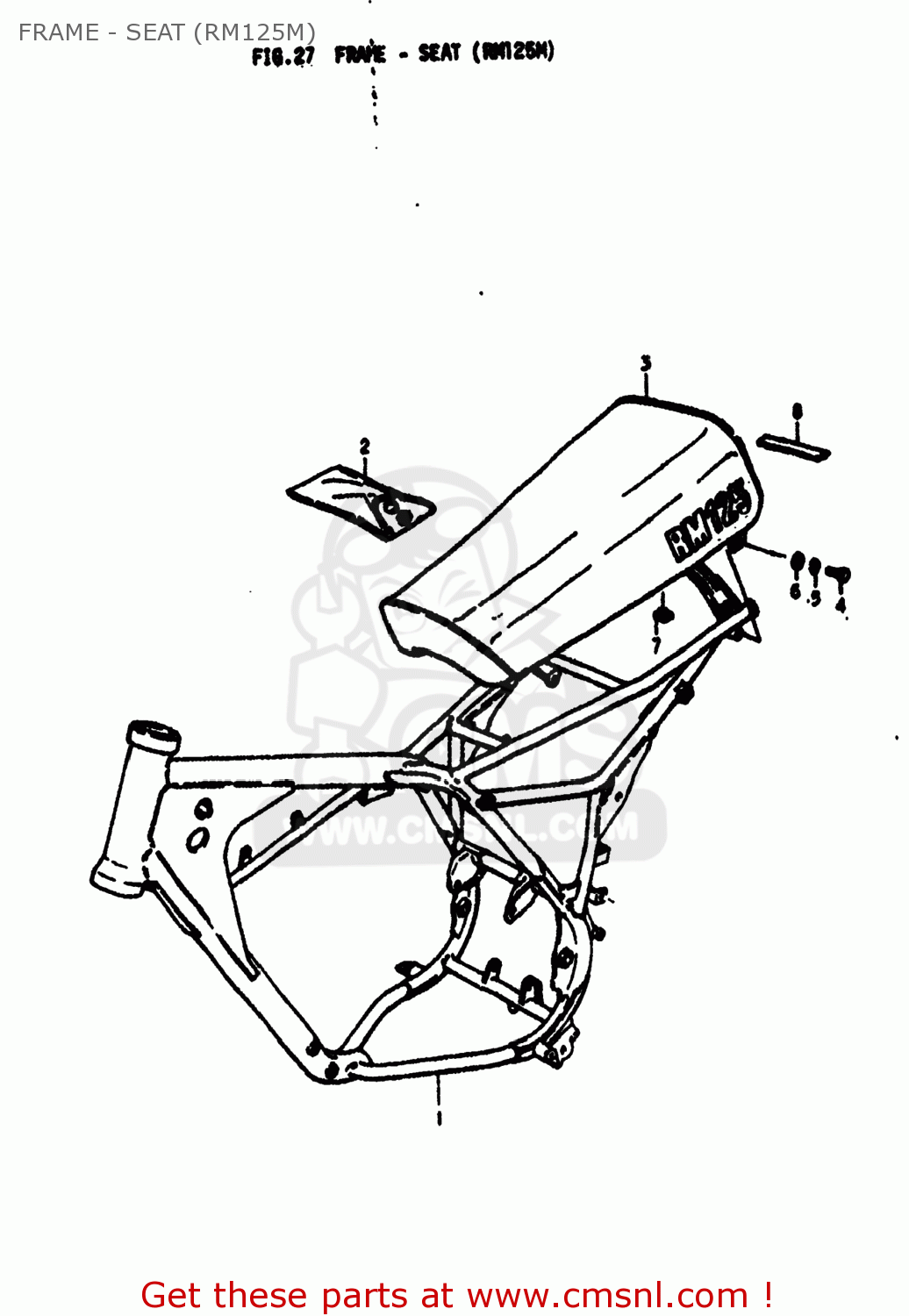 FRAME - SEAT (RM125M) RM125 1977 (B) USA (E03)