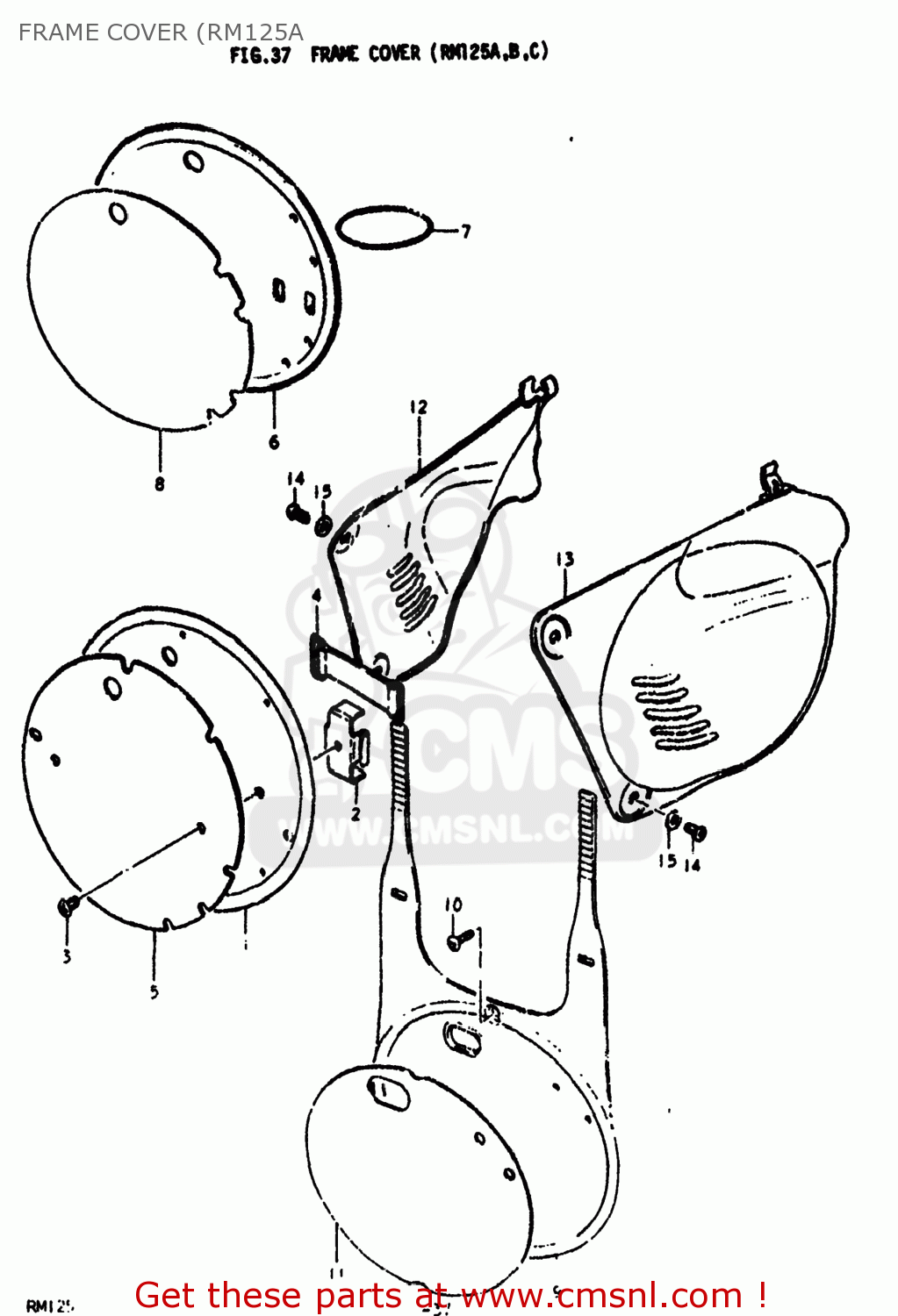 FRAME COVER (RM125A RM125 1977 (B) USA (E03)