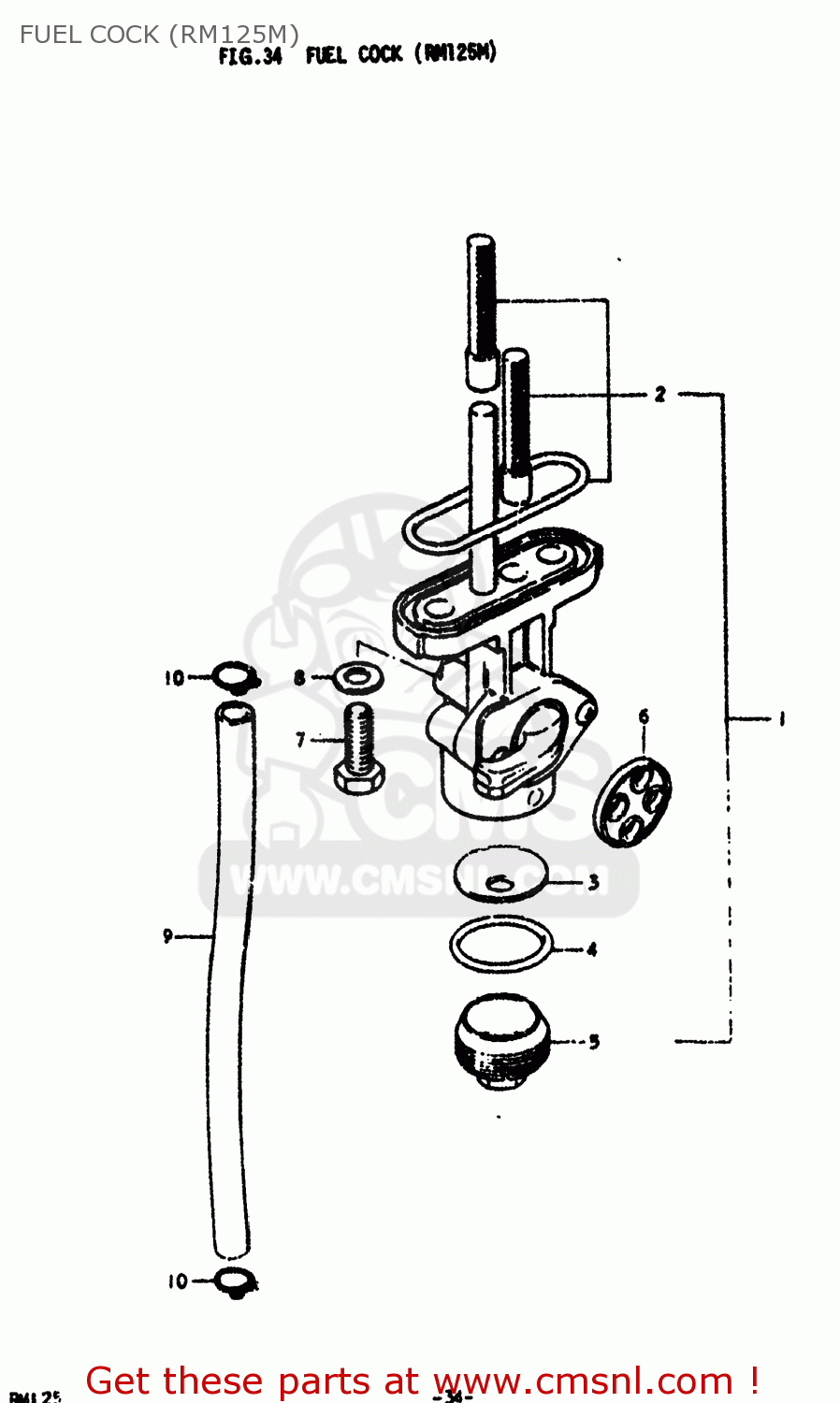 FUEL COCK (RM125M) RM125 1977 (B) USA (E03)
