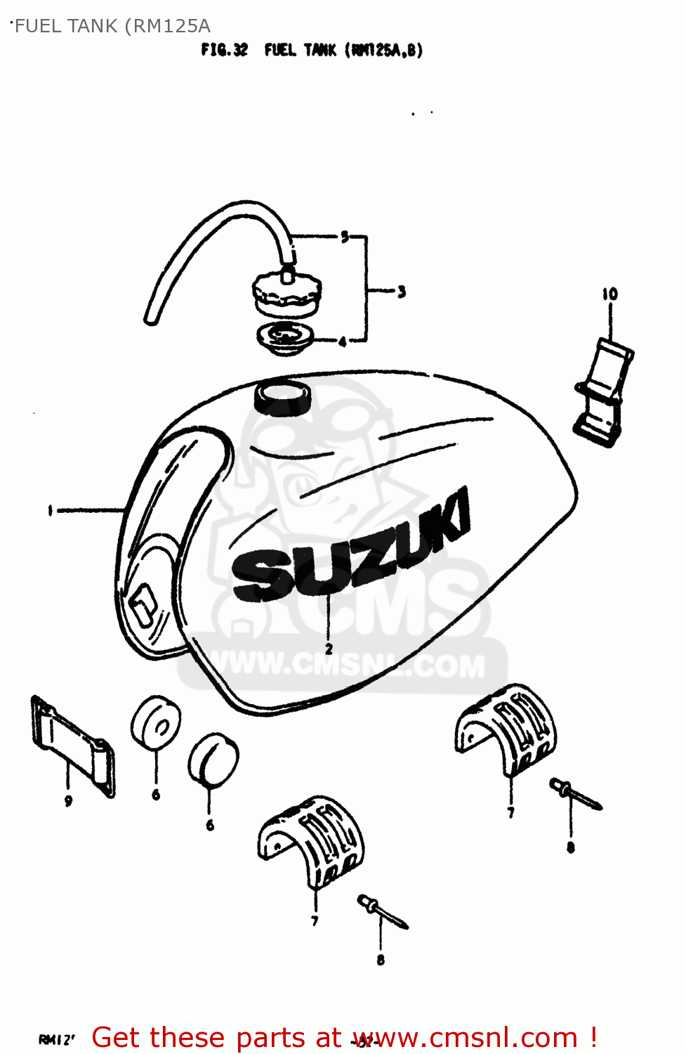 FUEL TANK (RM125A RM125 1977 (B) USA (E03)