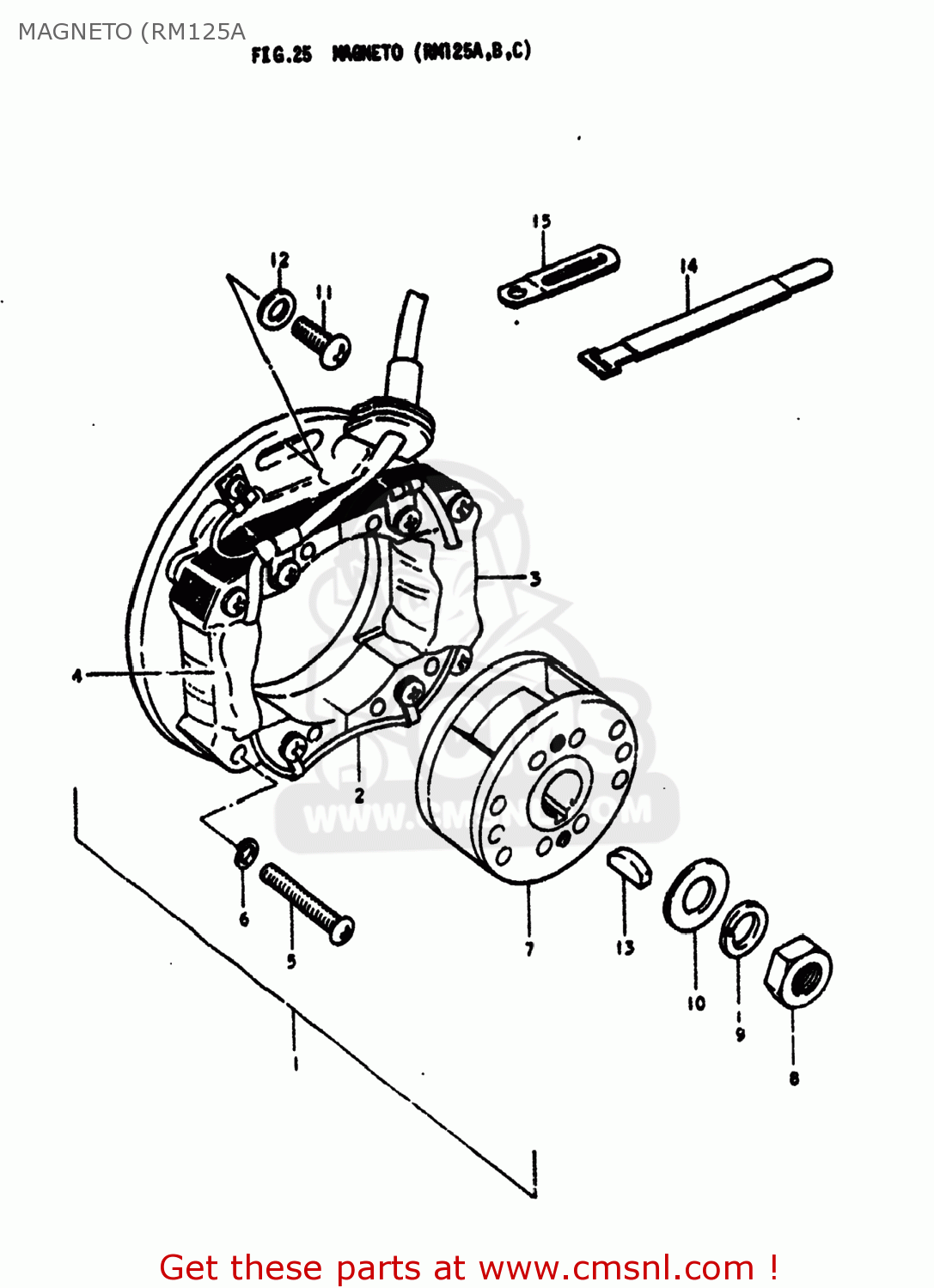 MAGNETO (RM125A RM125 1977 (B) USA (E03)
