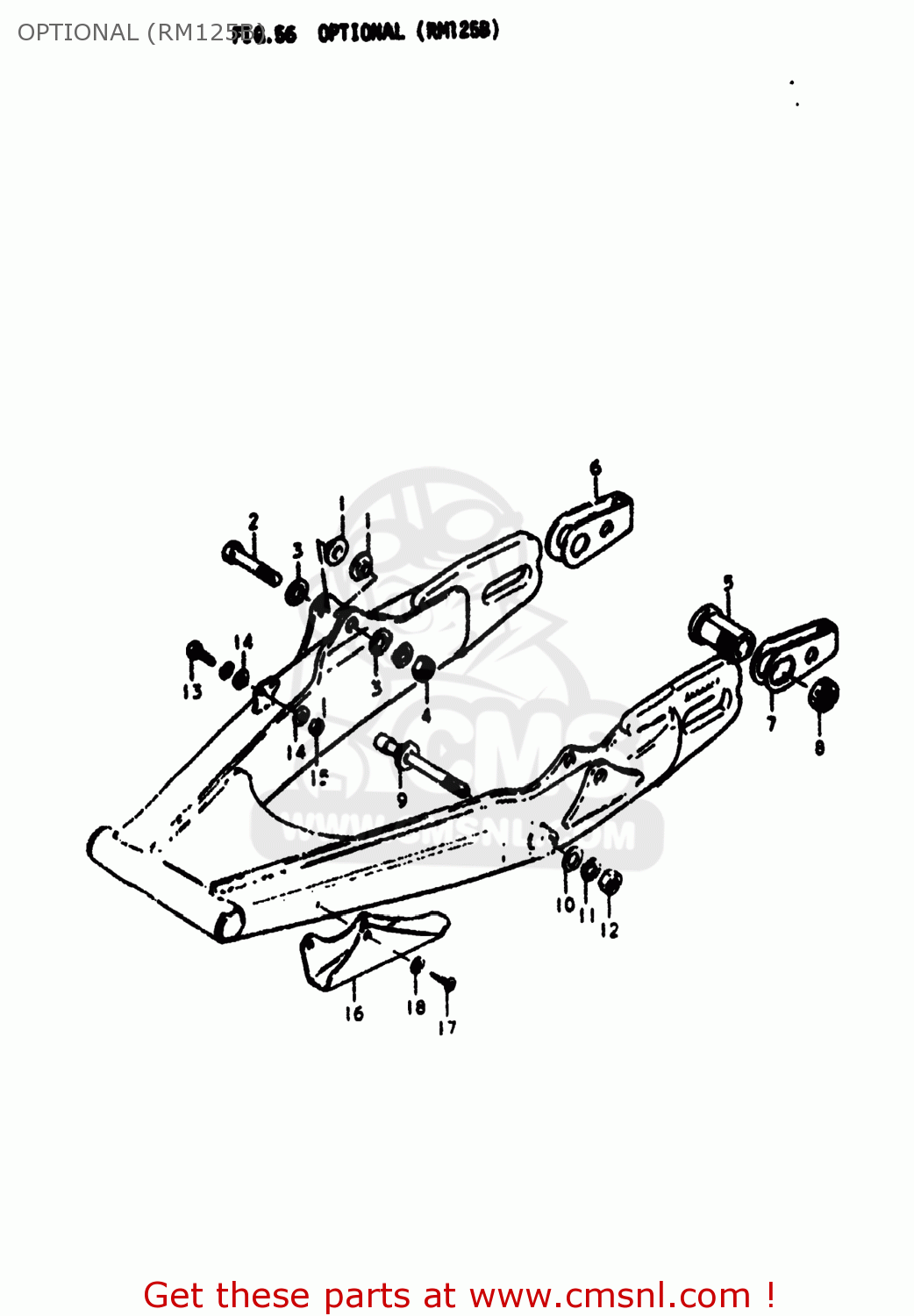 OPTIONAL (RM125B) RM125 1977 (B) USA (E03)