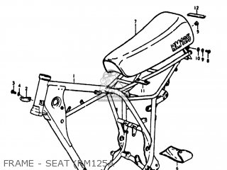 FRAME - SEAT (RM125A - RM125 1977 (B) USA (E03)