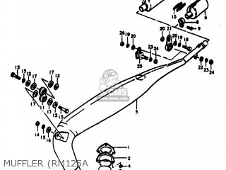 MUFFLER (RM125A - RM125 1977 (B) USA (E03)