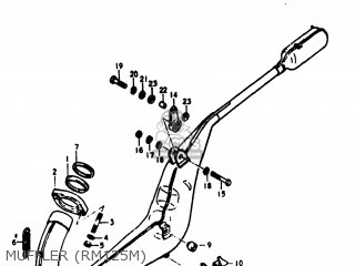 MUFFLER (RM125M) - RM125 1977 (B) USA (E03)