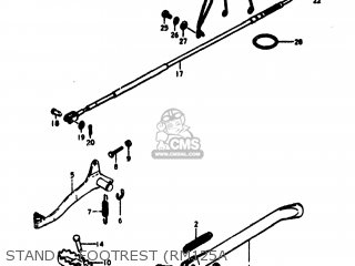 STAND -  FOOTREST (RM125A - RM125 1977 (B) USA (E03)