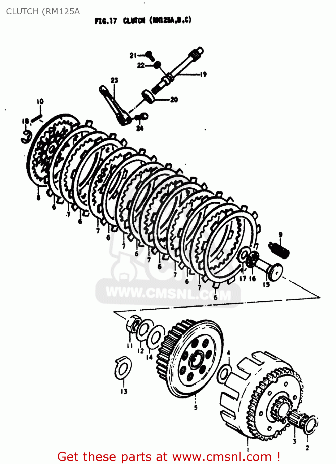 CLUTCH (RM125A RM125 1978 (C) USA (E03)
