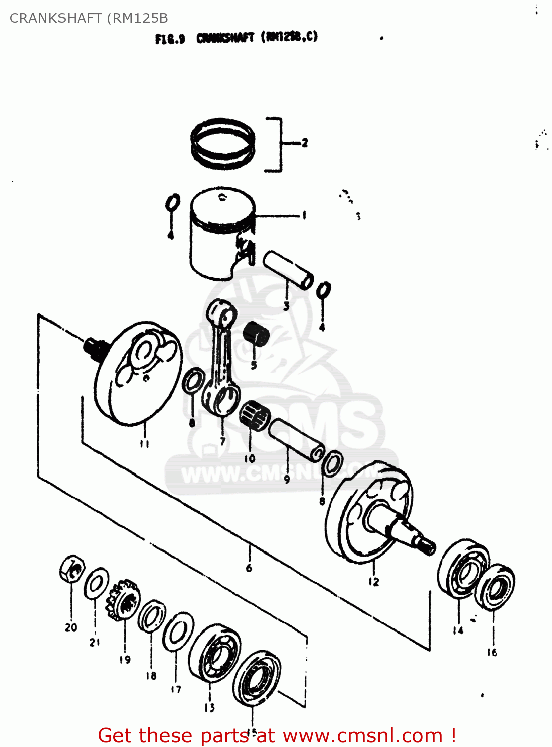 CRANKSHAFT (RM125B RM125 1978 (C) USA (E03)
