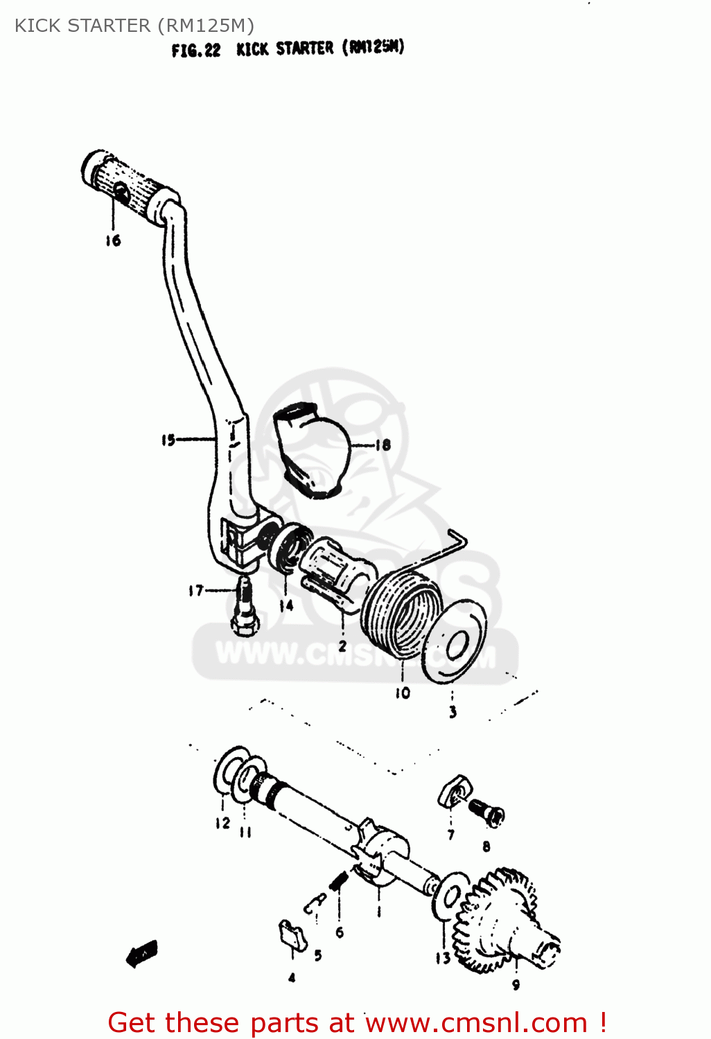 KICK STARTER (RM125M) RM125 1978 (C) USA (E03)