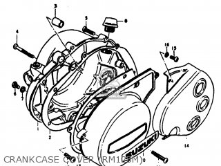 CRANKCASE COVER (RM125M) - RM125 1978 (C) USA (E03)