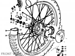 FRONT WHEEL (RM125M - RM125 1978 (C) USA (E03)
