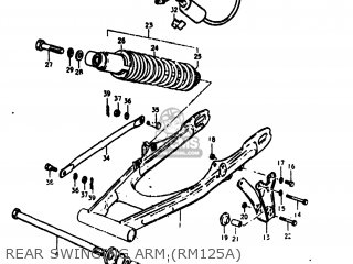 REAR SWINGING ARM (RM125A) - RM125 1978 (C) USA (E03)