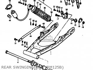 REAR SWINGING ARM (RM125B) - RM125 1978 (C) USA (E03)