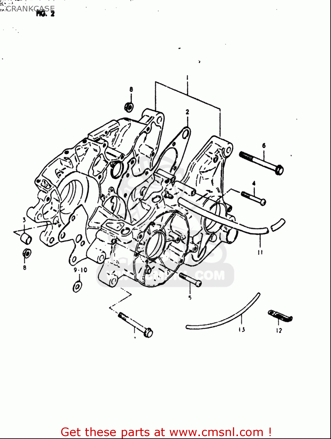 CRANKCASE RM125 1979 1980 (N T) USA (E03)