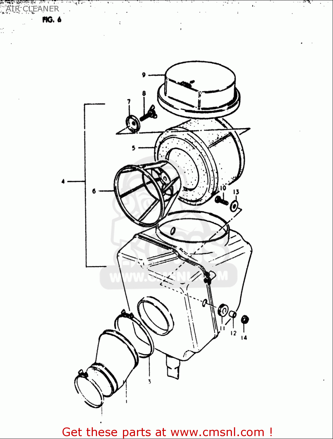 AIR CLEANER RM125 1979 1980 (N T) USA (E03)