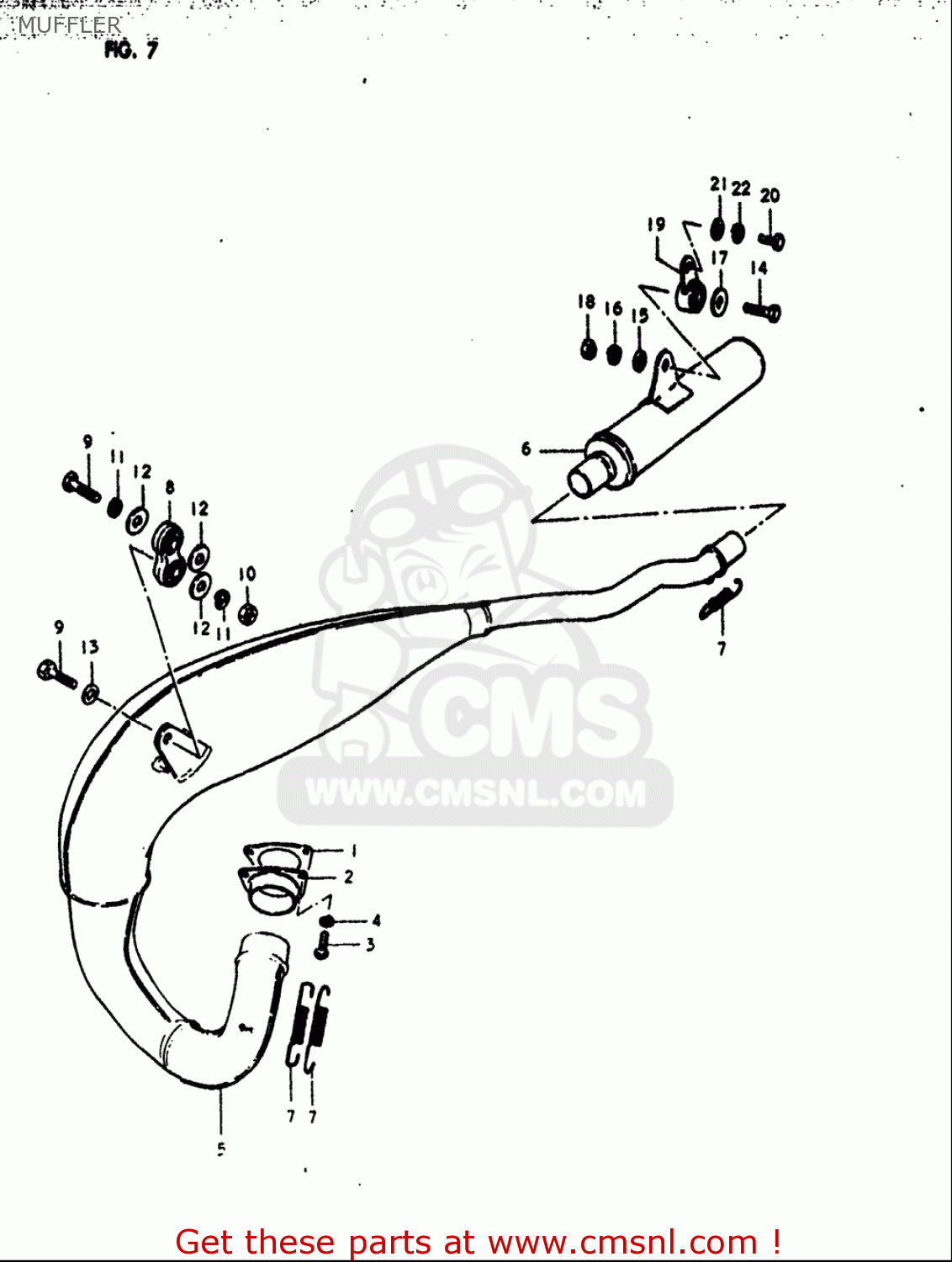 MUFFLER RM125 1979 1980 (N T) USA (E03)