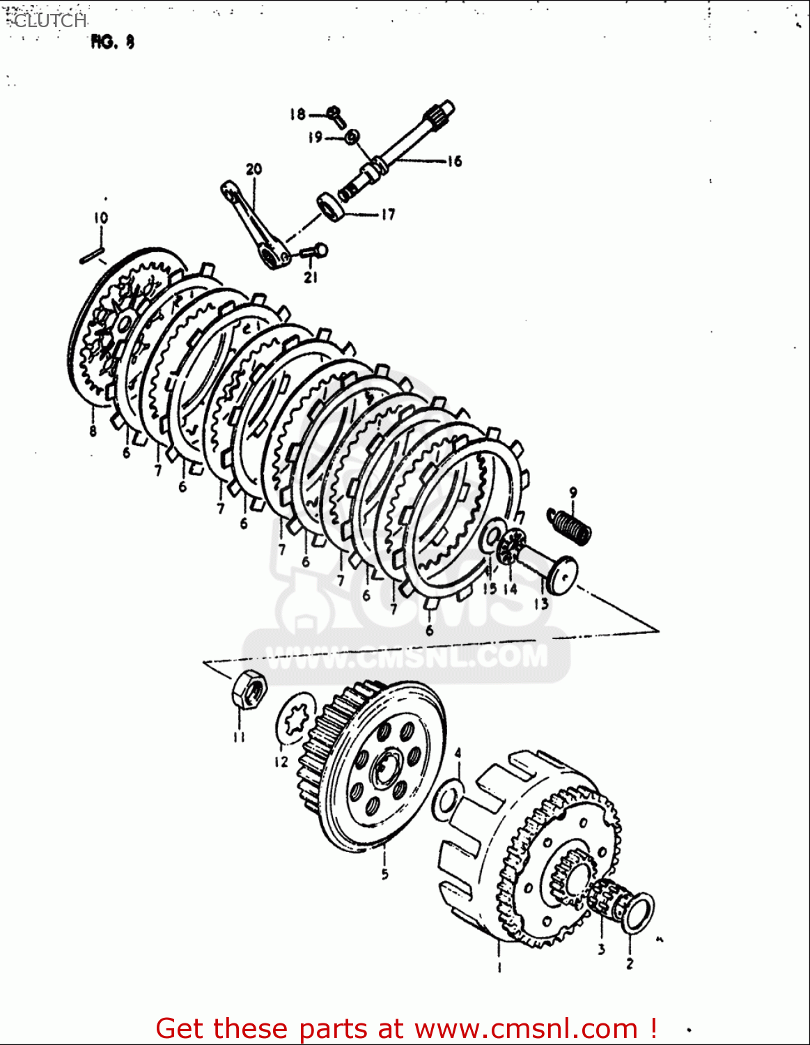 CLUTCH RM125 1979 1980 (N T) USA (E03)