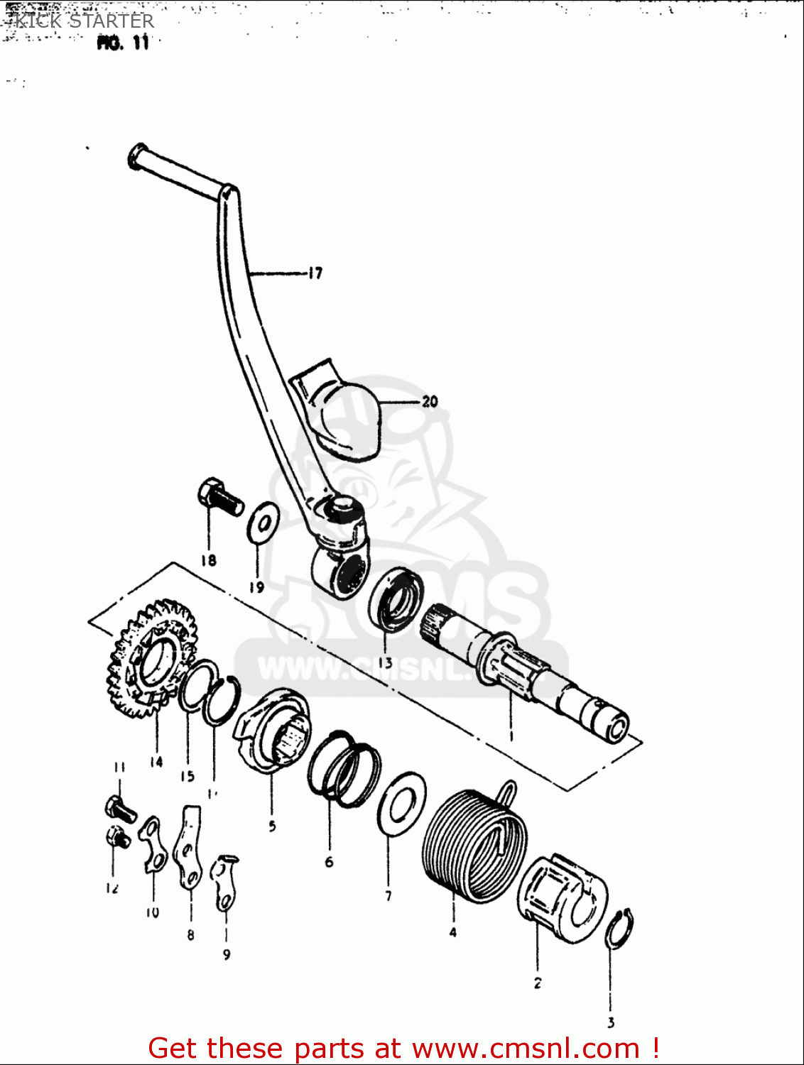 KICK STARTER RM125 1979 1980 (N T) USA (E03)