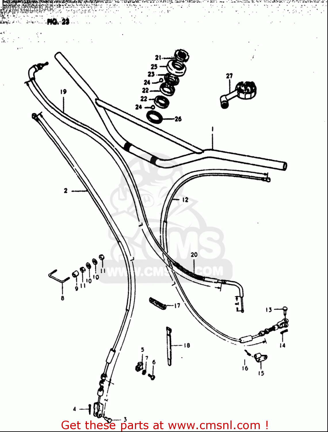 HANDLEBAR RM125 1979 1980 (N T) USA (E03)