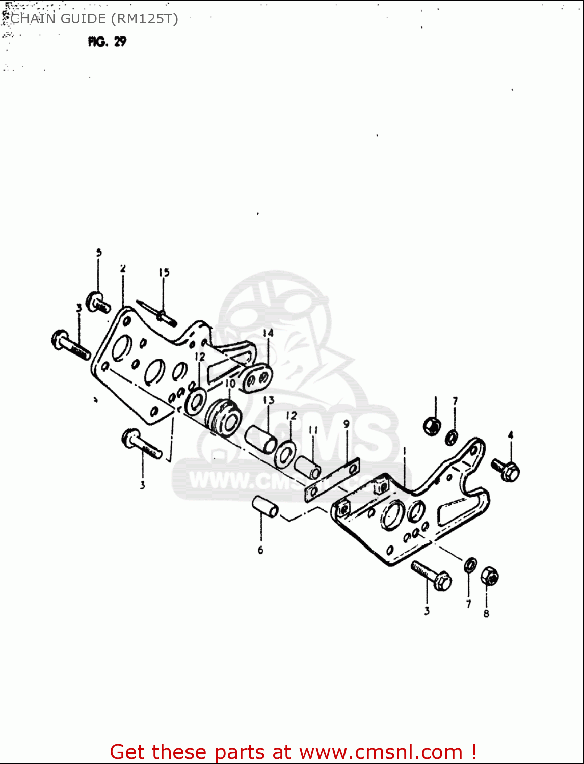 CHAIN GUIDE (RM125T) RM125 1979 1980 (N T) USA (E03)