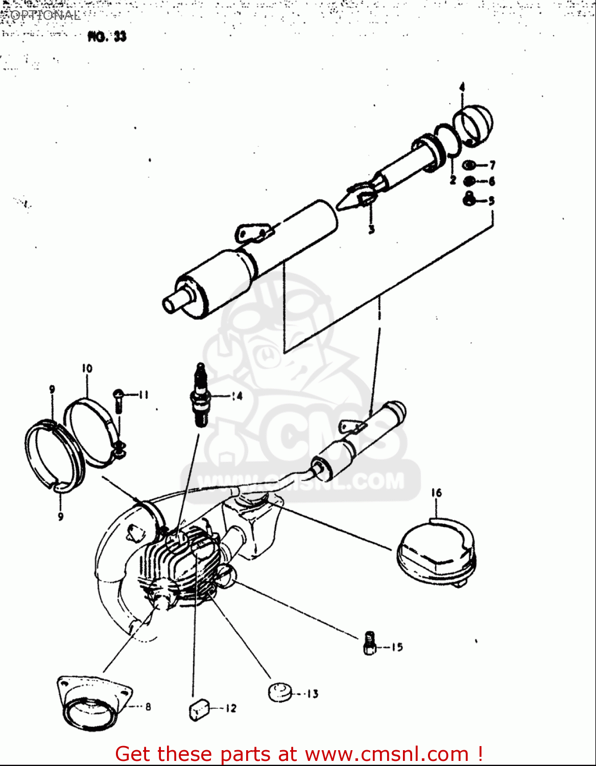 OPTIONAL RM125 1979 1980 (N T) USA (E03)