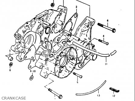 CRANKCASE - RM125 1979 1980 (N T) USA (E03)