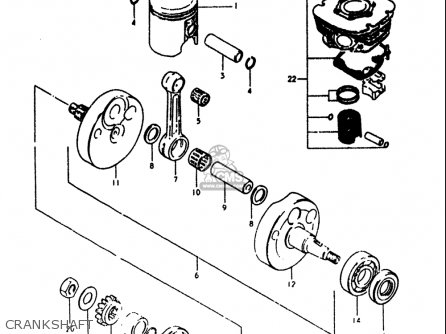 CRANKSHAFT - RM125 1979 1980 (N T) USA (E03)