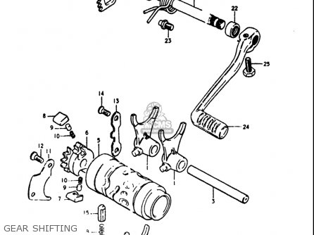 GEAR SHIFTING - RM125 1979 1980 (N T) USA (E03)