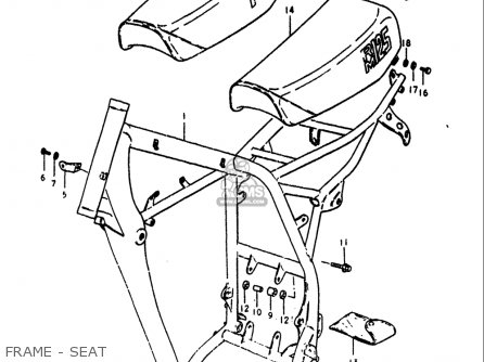 FRAME - SEAT - RM125 1979 1980 (N T) USA (E03)