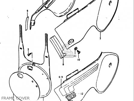 FRAME COVER - RM125 1979 1980 (N T) USA (E03)