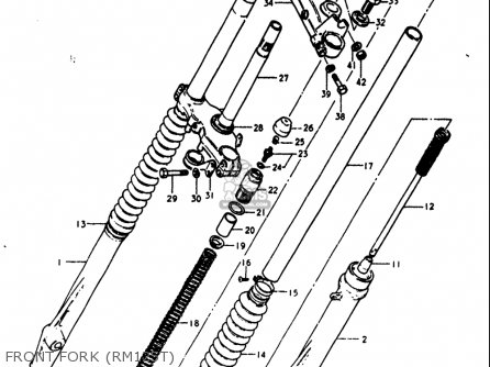 FRONT FORK (RM125T) - RM125 1979 1980 (N T) USA (E03)